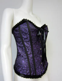 Steampunk Purple Brocade Corset