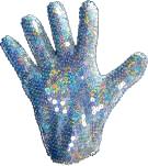 White Sequin Glove