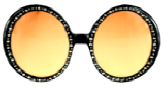 Elton John Glasses Piano Player black with orange to yellow