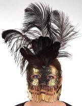 Mask w/Fringe & Feathers