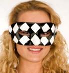 Harlequin Black & White Mask