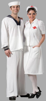 Navy Sailor Uniform Costume 1940's Nurse Costume