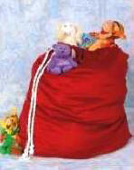 Santa Claus Velour Gift Bag