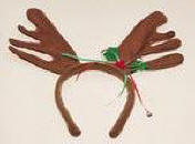 Reindeer Antlers with Holly Trim