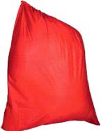 Santa Claus Velour Gift Bag w/Drawstring Top