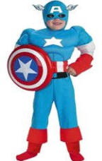 Captain America Deluxe Muscle Child Costume