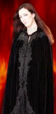 Victorian Velvet Cape with Lace