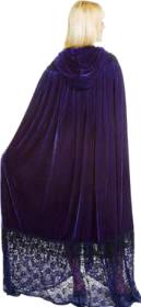 Victorian Velvet Cape with Lace