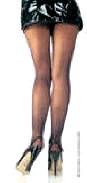 Sheer Back Seam Pantyhose with Rhinestones