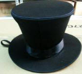 Burlesque Hat Hand Crafted Small Black Top Hat