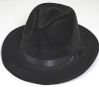 Flocked Fedora Hat