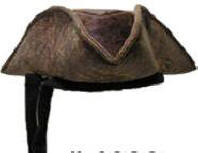 Pleather Tri Corner Hat