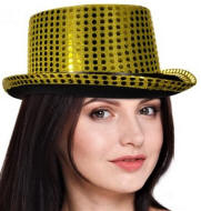 Gold Sequin Top Hat