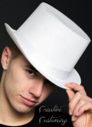 White Satin Top Hat