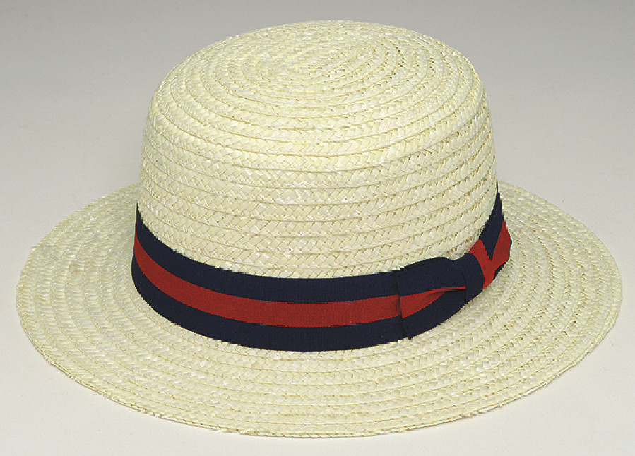 Straw Braid Boater Hat