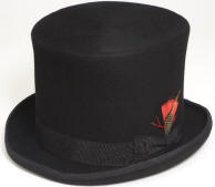 Wool Felt Flared Top Hat 6.5" Tall