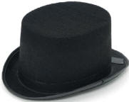 Felt Top Hat w/Vinyl Band