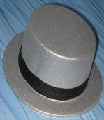 Top Hat Plastic Glitter Top Hat 