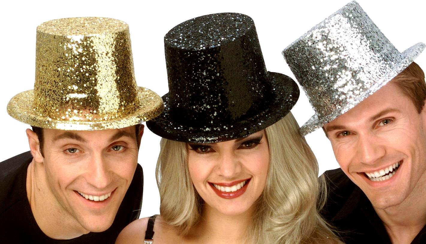 Deluxe Glitter Top Hat