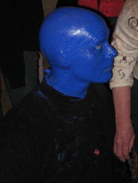 BLUE GREASE PAINT MAKEUP Face Base Man Group Costume Halloween Clown Washable 