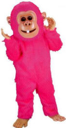 Pink Monkey Mascot Costume