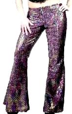 Woman's Multi Sequin Ring Zip Pants