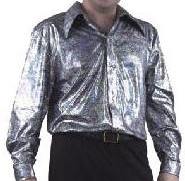 Glitter Hologram Disco Shirt Finger Print