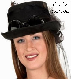 Deluxe Felt Steampunk Top Hat