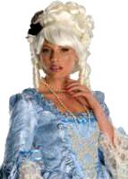 Marie Antionette Wig w/Black Rose