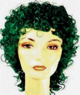 Deluxe Long Curly Clown Wig