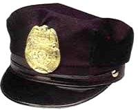 Police Hat with Badge - Cotton